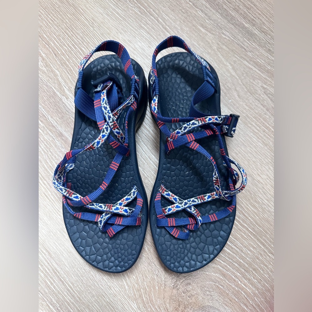 Chaco ZCloud X2 Strappy Sandals|Red/White/Blue|Sz‎ 6M